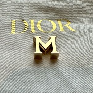 [SOLD] LADY DIOR MY ABCDIOR LETTER 'M' BADGE/BAG CHARM, AUTHENTIC
